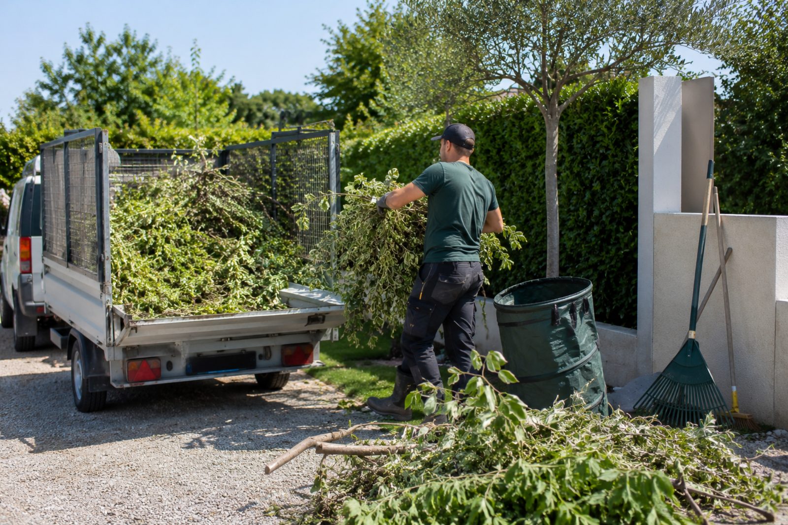 Enlèvement de déchets verts